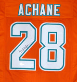 Miami Dolphins De'Von Achane Autographed Orange Jersey Beckett BAS QR #2W731784