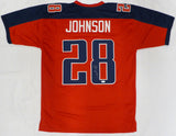 Tennessee Titans Chris Johnson Autographed Red Jersey JSA #WIT699597