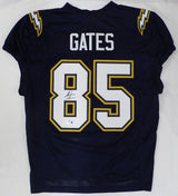 San Diego Chargers Antonio Gates Autographed Blue Jersey Beckett BAS QR #2W885169