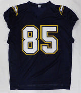 San Diego Chargers Antonio Gates Autographed Blue Jersey Beckett BAS QR #2W885169