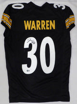 Pittsburgh Steelers Jaylen Warren Autographed Black Jersey Beckett BAS QR #1W174974