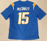 Los Angeles Chargers Ladd McConkey Autographed Blue Nike Jersey Beckett BAS QR #1W661797