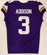 Minnesota Vikings Jordan Addison Autographed Purple Jersey Beckett BAS QR #2W886080