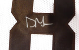 Cleveland Browns David Njoku Autographed White Jersey Beckett BAS QR #1W260179