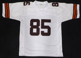 Cleveland Browns David Njoku Autographed White Jersey Beckett BAS QR #1W260179