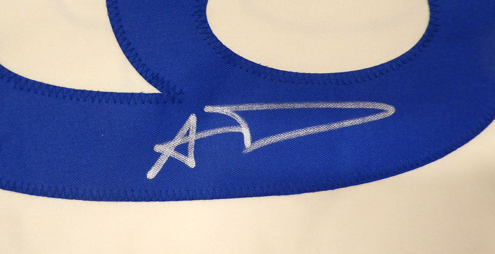 Los Angeles Rams Aaron Donald Autographed White Jersey Beckett BAS QR #1W699078