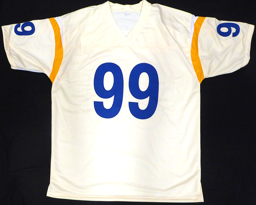 Los Angeles Rams Aaron Donald Autographed White Jersey Beckett BAS QR #1W699078