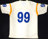Los Angeles Rams Aaron Donald Autographed White Jersey Beckett BAS QR #1W699078
