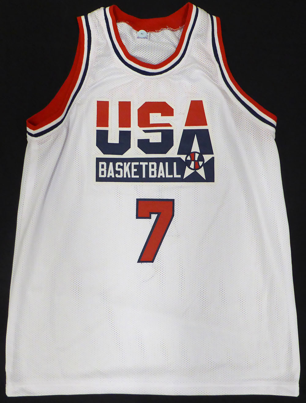 Team USA Shawn Kemp Autographed White Jersey Beckett BAS QR #4W194637