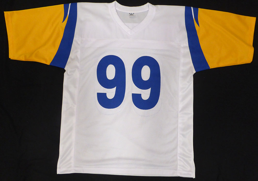 Los Angeles Rams Aaron Donald Autographed White Jersey Beckett BAS QR #1W439283