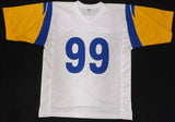 Los Angeles Rams Aaron Donald Autographed White Jersey Beckett BAS QR #1W439283