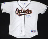 Baltimore Orioles Brooks Robinson Autographed White Russell Jersey Beckett BAS QR #BU86720