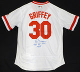 Cincinnati Reds Ken Griffey Sr. Autographed White Jersey "1980 All Star MVP" Beckett BAS QR #BU86718