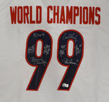1999 Team USA Women's Soccer World Cup Champions Autographed White Jersey With 8 Signatures Including Hamm & Chastain Beckett BAS QR #2W023029