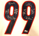 1999 Team USA Women's Soccer World Cup Champions Autographed White Jersey With 8 Signatures Including Hamm & Chastain Beckett BAS QR #2W023029
