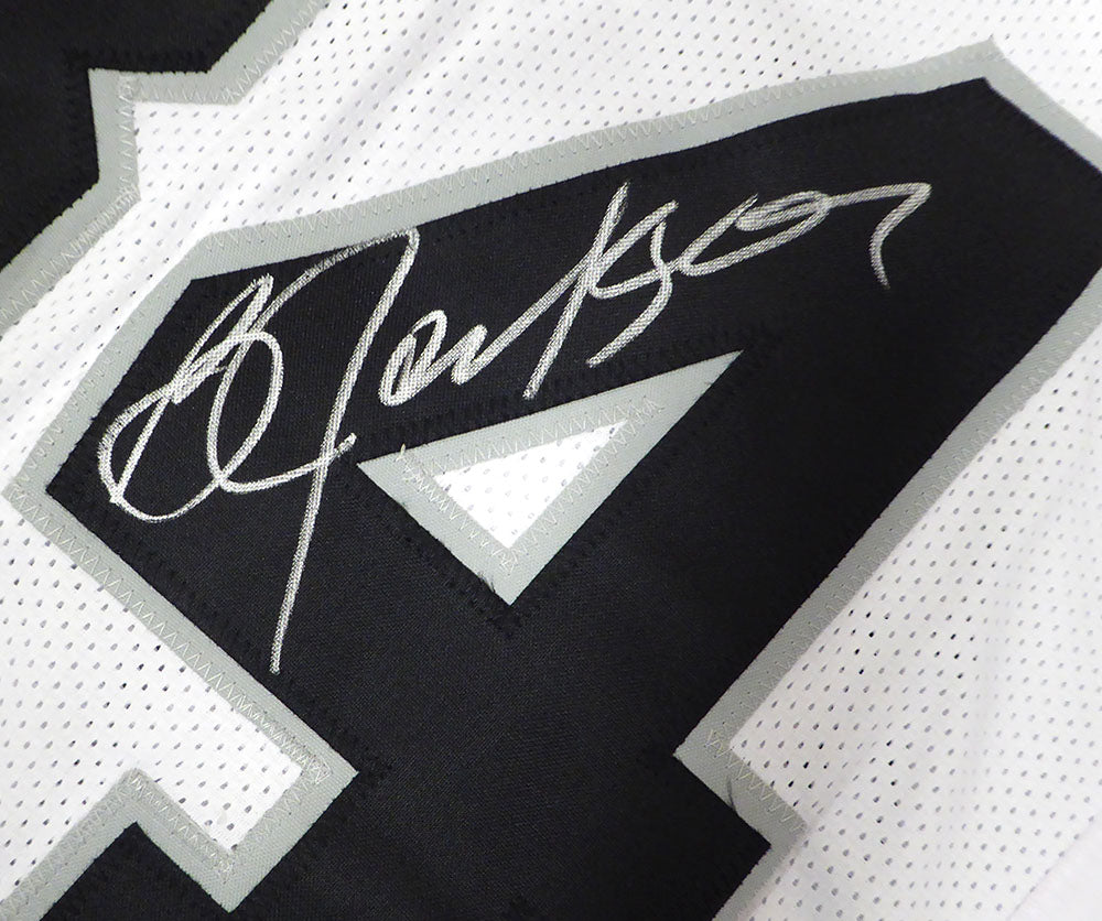Oakland Raiders Bo Jackson Autographed White Jersey Beckett BAS QR #W295887