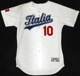 Gary Disarcina Italy 2006 WBC Game Worn White Jersey Unsigned MLB Holo #BB020239