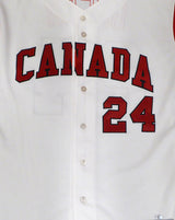 Steve Green Canada 2006 WBC Game Worn White Jersey Unsigned MLB Holo #BB002854