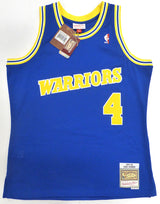Golden State Warriors Chris Webber Autographed Blue Authentic 1993-94 Mitchell & Ness Jersey Beckett BAS QR #XP14123212