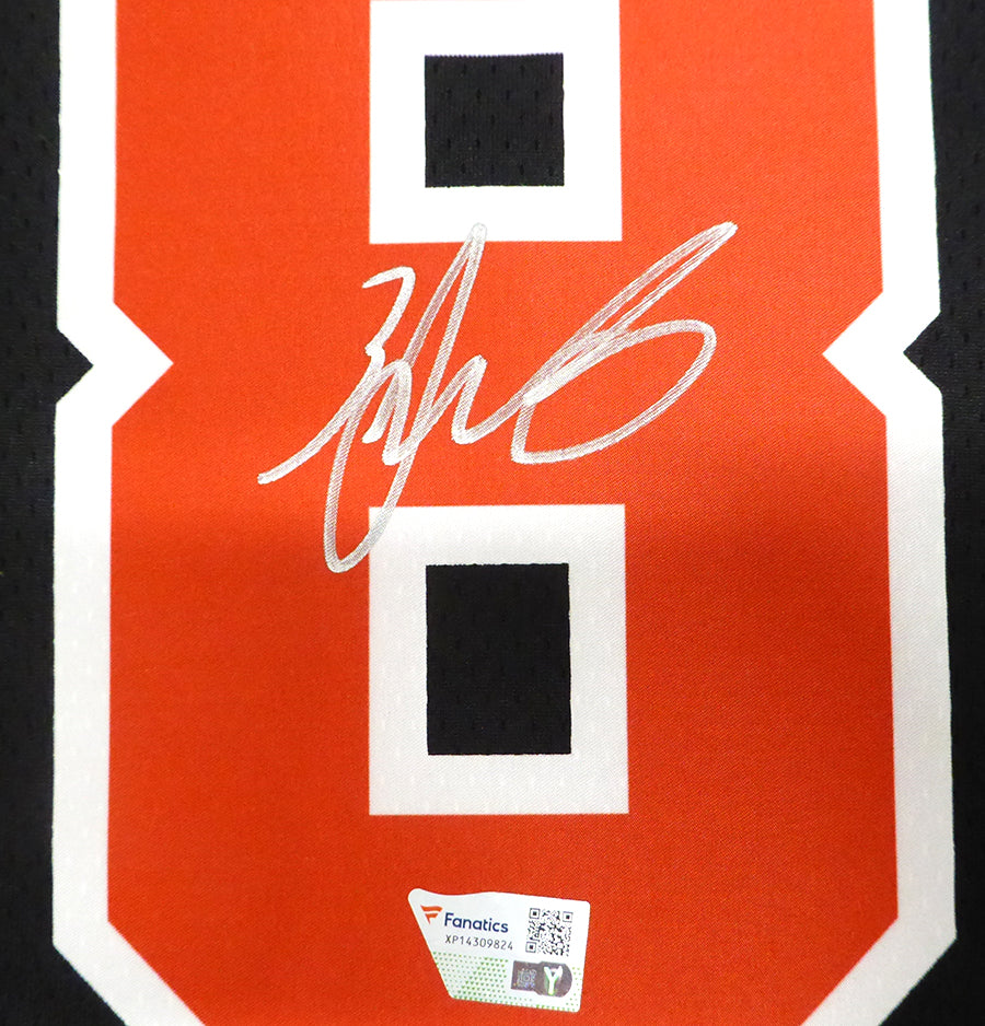 Chicago Bulls Zach Lavine Autographed Black Nike Jersey Beckett BAS QR #XP14309824