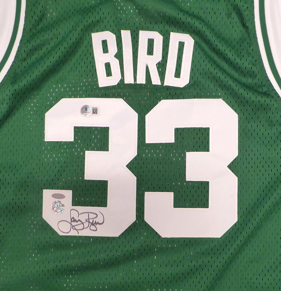 Boston Celtics Larry Bird Autographed Green Adidas Jersey Beckett BAS QR #BS30308