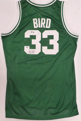 Boston Celtics Larry Bird Autographed Green Adidas Jersey Beckett BAS QR #BS30308
