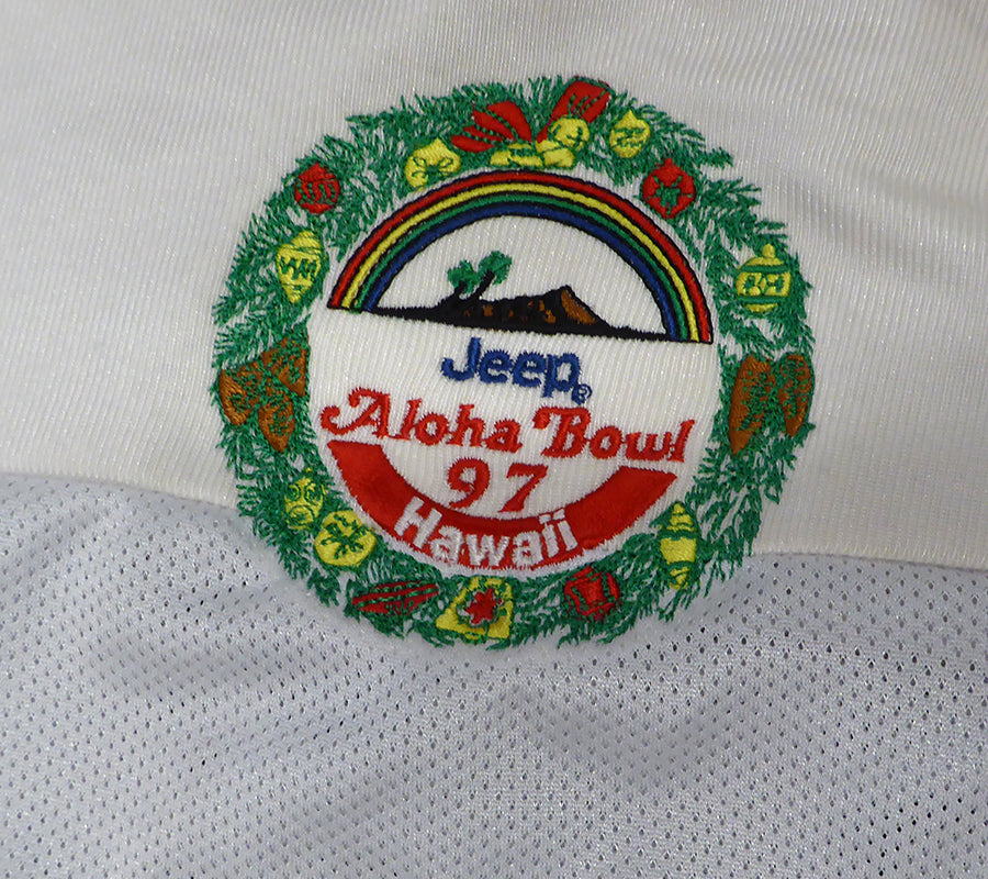 Washington Huskies Brock Huard Autographed White Jersey "Go Huskies!" 1997 Jeep Aloha Bowl Beckett BAS QR #BS30294