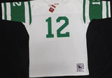 New York Jets Joe Namath Autographed White Authentic Mitchell & Ness Jersey Beckett BAS QR #BS30312