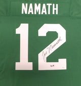 New York Jets Joe Namath Autographed Green Authentic Mitchell & Ness Jersey Beckett BAS QR #BS30313