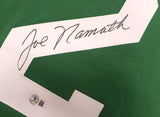 New York Jets Joe Namath Autographed Green Authentic Mitchell & Ness Jersey Beckett BAS QR #BS30313