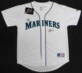 Seattle Mariners Ichiro Suzuki Autographed White Russell Jersey Beckett BAS QR #BS30315