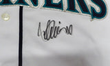 Seattle Mariners Ichiro Suzuki Autographed White Russell Jersey Beckett BAS QR #BS30315