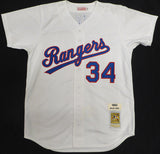 Texas Rangers Nolan Ryan Autographed 1993 White Authentic Mitchell & Ness Jersey Beckett BAS QR #BS30317