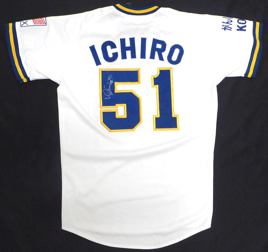 Orix Blue Wave Ichiro Suzuki Autographed White Mizuno Jersey JSA #ZZ13958