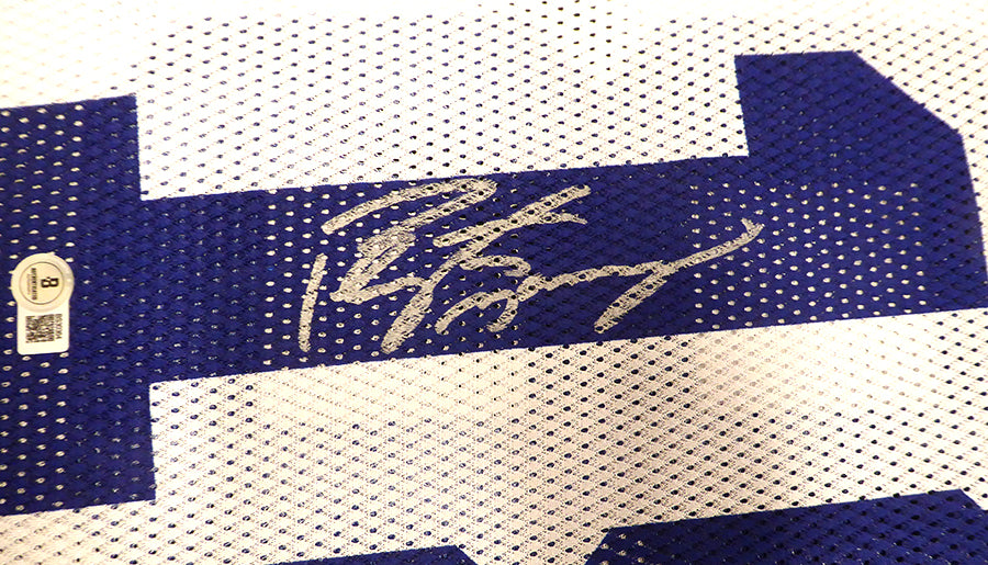 Indianapolis Colts Peyton Manning Autographed White Reebok Jersey SB XLI Beckett BAS QR #BS30364