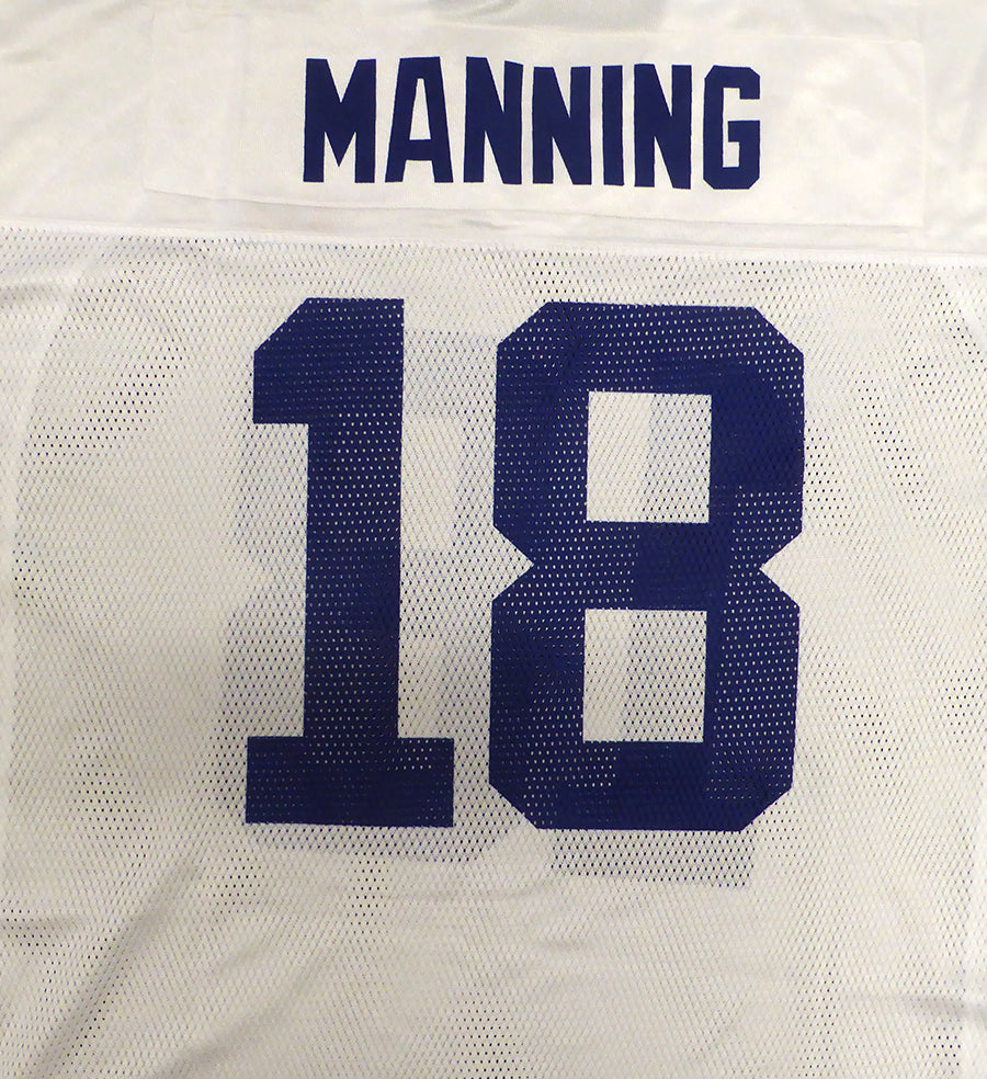 Indianapolis Colts Peyton Manning Autographed White Reebok Jersey SB XLI Beckett BAS QR #BS30364