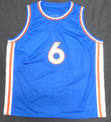 Philadelphia 76ers Julius Erving Autographed Blue Jersey Beckett BAS QR #BR49884