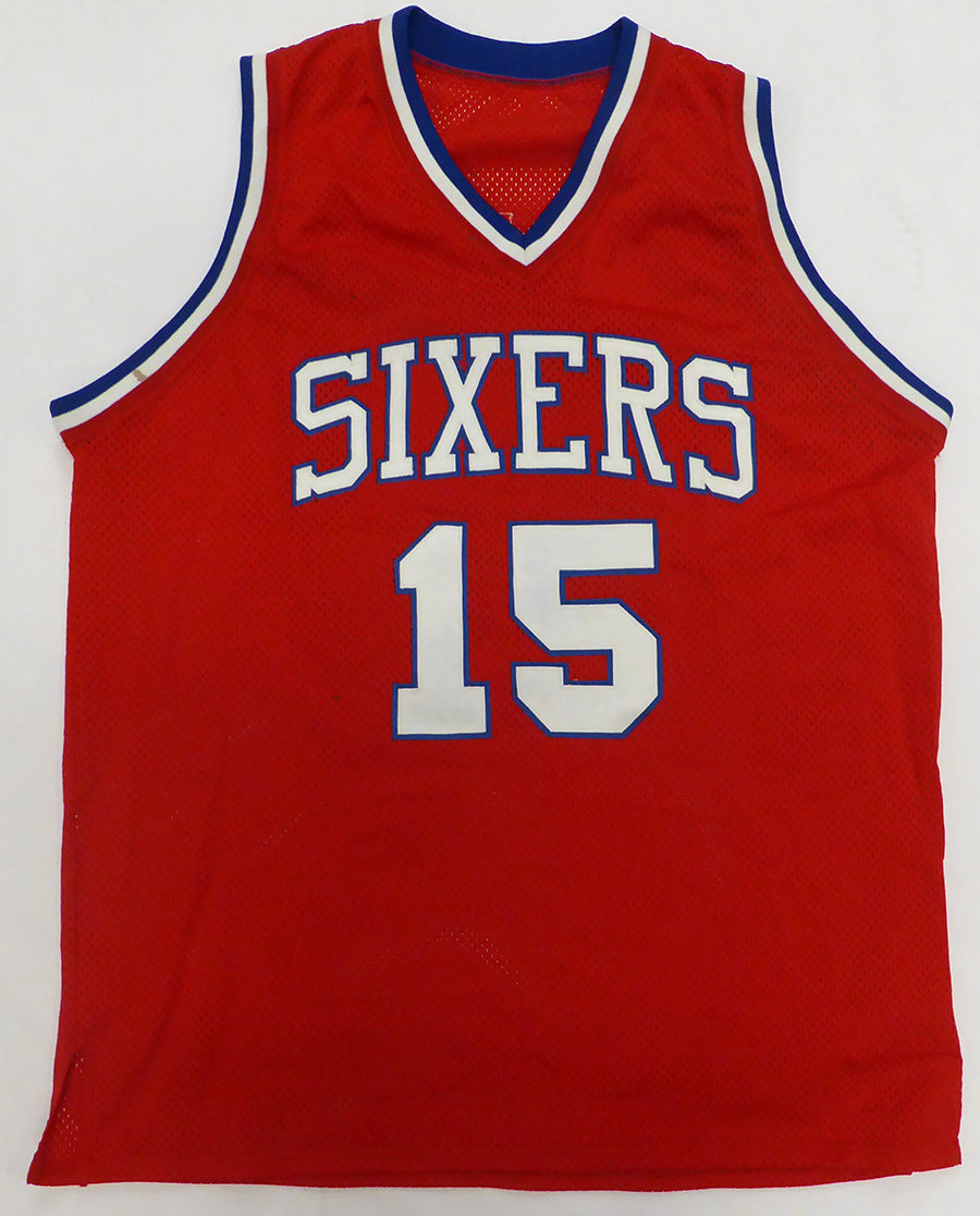 Philadelphia 76ers Hal Greer Autographed Red Jersey HOF 81 NBA "50" Beckett BAS QR #BS30062