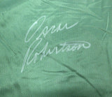 Milwaukee Bucks Oscar Robertson Autographed Green Champion Jersey Beckett BAS QR #BS30057