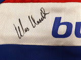 Washington Bullets Wes Unseld Autographed Blue Champion Jersey Signed Twice Beckett BAS QR #BS30059