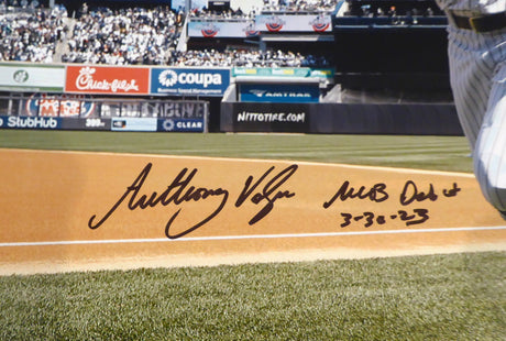 Anthony Volpe Autographed 16x20 Photo New York Yankees "MLB Debut 3-30-23" Fanatics Holo #SV33314606