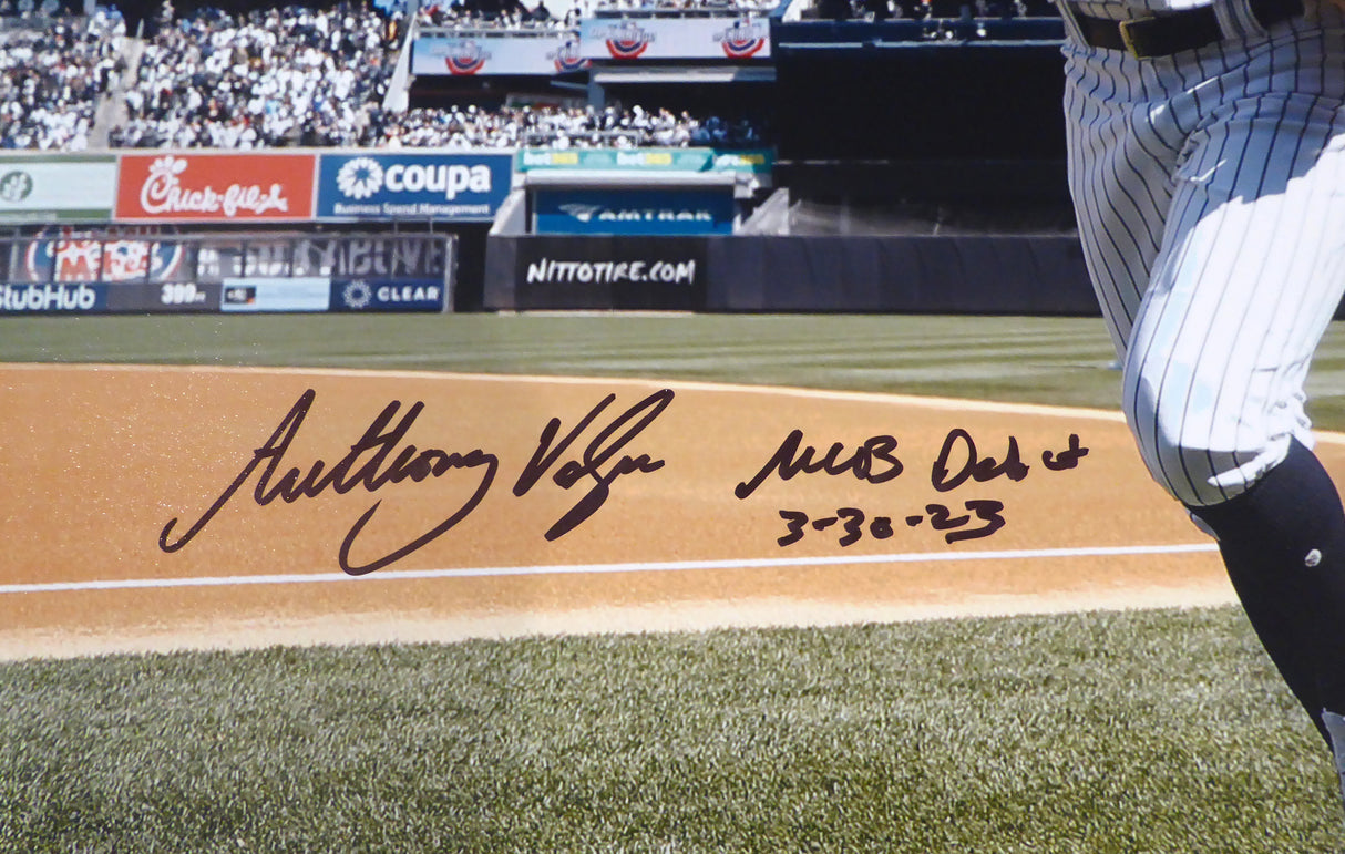 Anthony Volpe Autographed 16x20 Photo New York Yankees "MLB Debut 3-30-23" Fanatics Holo #SV33314606