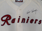 Seattle Mariners Goose Gossage Autographed Cream Ebbets Field Flannels Jersey June 11, 1994 Ebbets Field Turn Back The Clock Beckett BAS QR #BH26885
