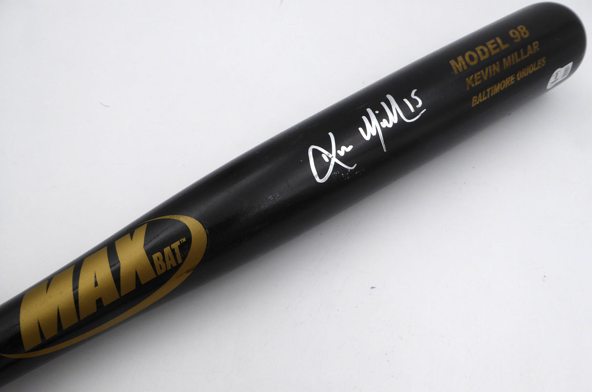 Kevin Millar Autographed Game Model Max Bat Baltimore Orioles Beckett BAS QR #BM02091