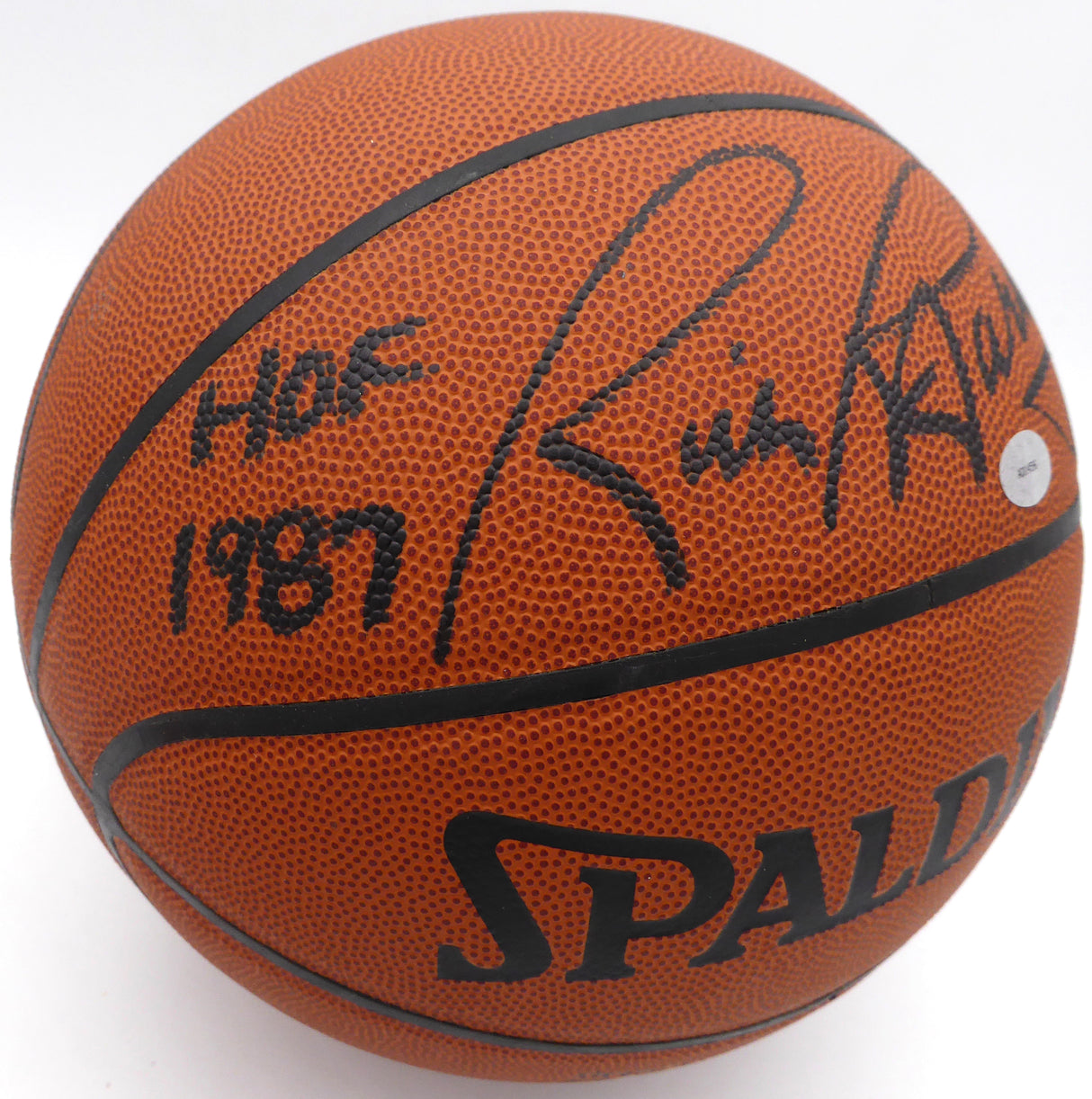 Rick Barry Autographed Spalding All Court Basketball Golden State Warriors "HOF 1987" JSA #AT76245