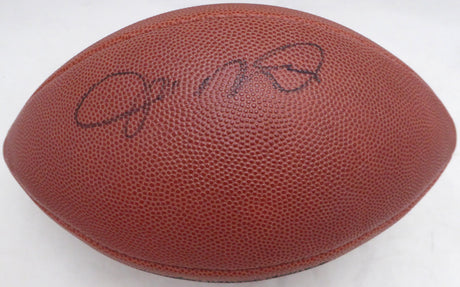 Joe Montana Autographed Collectors Choice NFL Leather Football San Francisco 49ers Beckett BAS #BJ25174