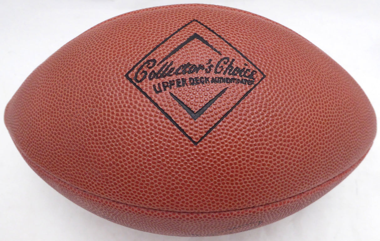 Joe Montana Autographed Collectors Choice NFL Leather Football San Francisco 49ers Beckett BAS #BJ25174