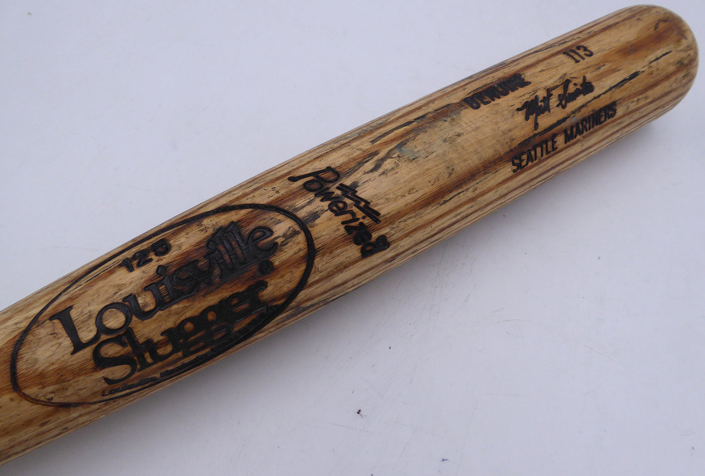 Matt Sinatro Unsigned Game Used Bat Louisville Slugger I13 Seattle Mariners SKU #253144