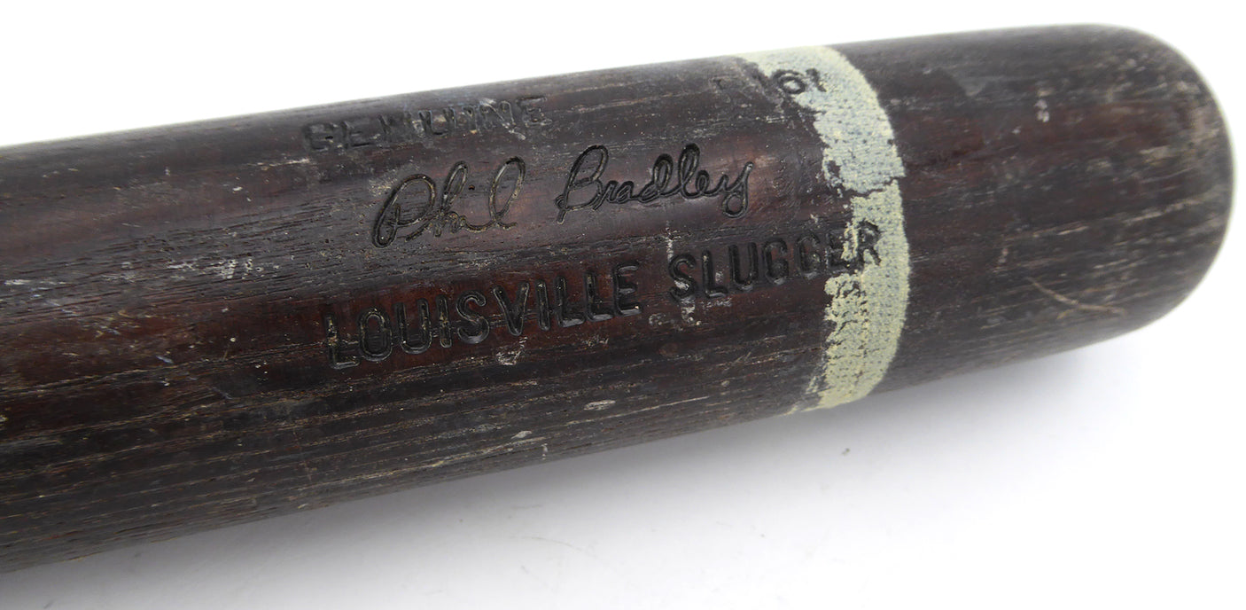 Phil Bradley Unsigned Game Used Bat Louisville Slugger R161 Seattle Mariners SKU #253153