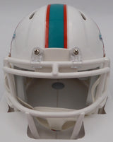 Raheem Mosert Autographed White Speed Mini Helmet Miami Dolphins Beckett BAS QR #1W038670